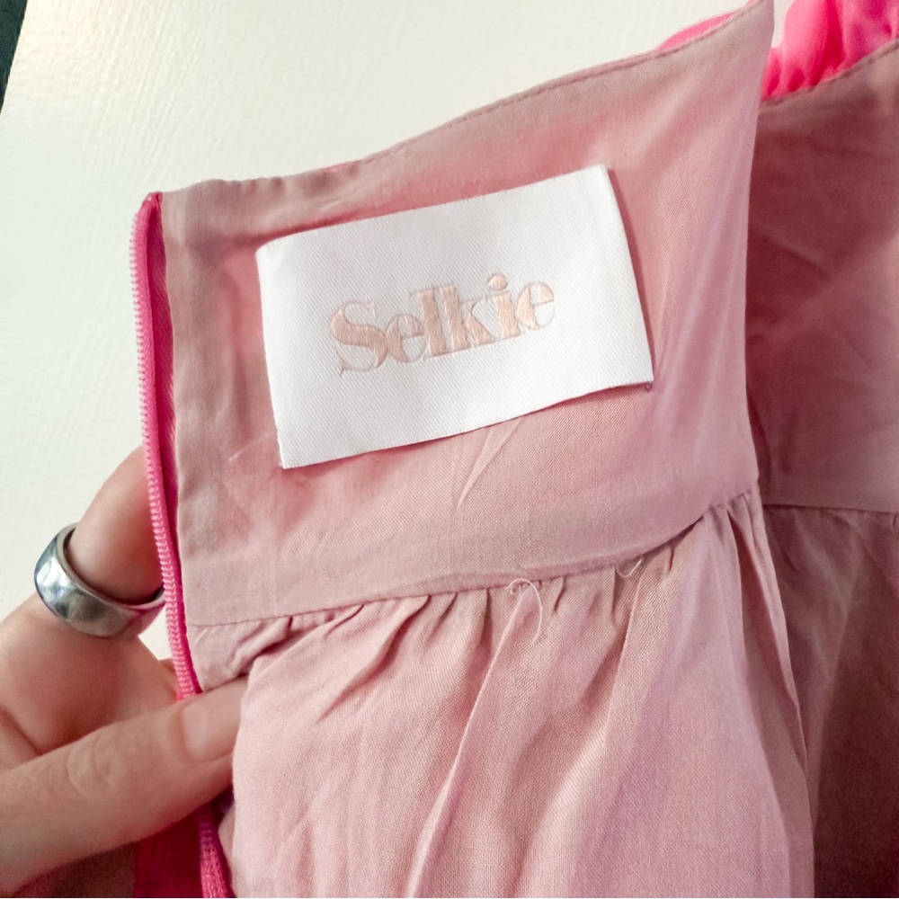 Selkie Rosebud Mini Dress Pink Size Medium - Picture 5 of 10